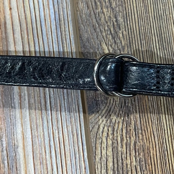 Hobo The Original Black Leather Purse Mara Crossbody Bag 2 Front Zippers NWOT - Picture 8 of 11